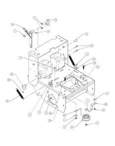 Engine Deck Assembly Hydro Diagram and Parts List for H1748 55AI4HPS050-WAM Cub Cadet Lawn Mower